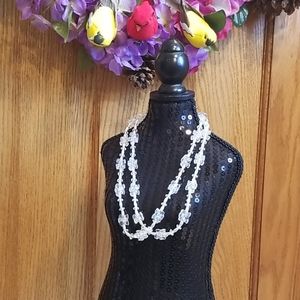 Handmade plastic beads necklace
